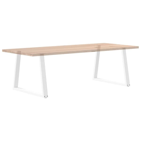 vidaXL Spisebordsben V-form 2 stk Hvid 100x(72-73,3) cm Stål