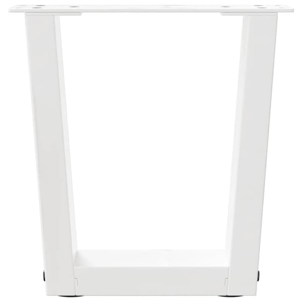 vidaXL Sohvapöydän jalat V-muotoiset 2 kpl valkoinen 30x(30-31,3) cm teräs