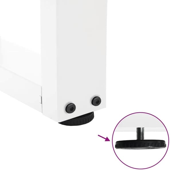 vidaXL Sohvapöydän jalat V-muotoiset 2 kpl valkoinen 30x(30-31,3) cm teräs