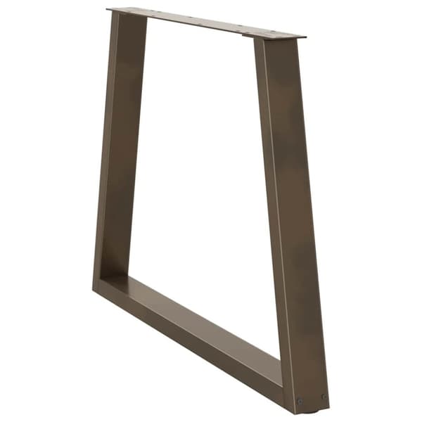 vidaXL Matbordsben V-formade 2 st naturstål 100x(72-73,3) cm stål