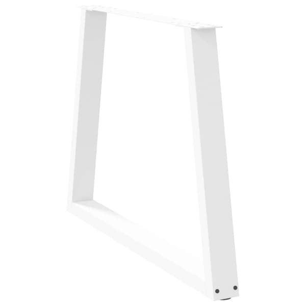vidaXL Matbordsben V-formade 3 st vit 90x(72-73,3) cm stål