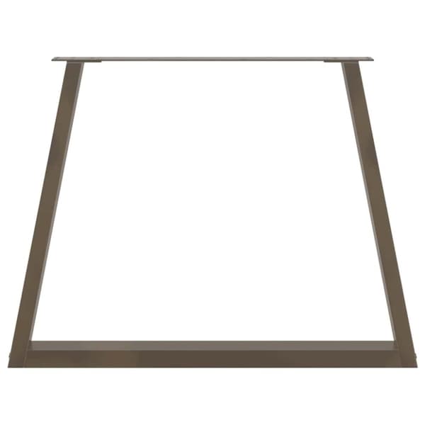 vidaXL Matbordsben V-formade 3 st naturstål 90x(72-73,3) cm stål