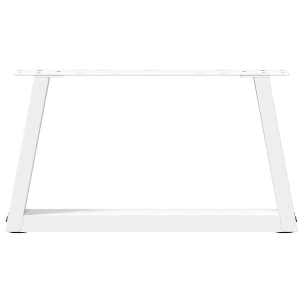 vidaXL Sohvapöydän jalat V-muotoiset 2 kpl valkoinen 60x(30-31,3) cm teräs
