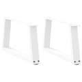 Pikkukuva 1 / 10: vidaXL Sohvapöydän jalat V-muotoiset 2 kpl valkoinen 60x(30-31,3) cm teräs