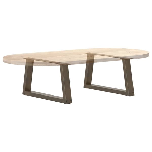 vidaXL Spisebordsben V-form 2 stk naturstål 50x(30-31,3) cm stål