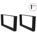 Miniatyrbilde 3 av 10: vidaXL Salongbordben V-formet 2 stk svart 70 x (30-31,3) cm stål