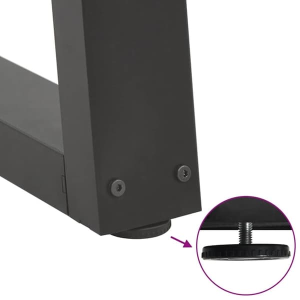 vidaXL Matbordsben V-formade 3 st antracit 80x(72-73,3) cm stål