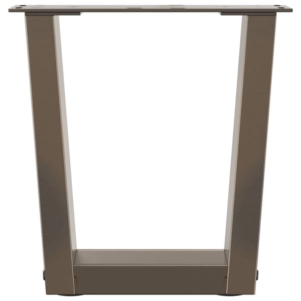 vidaXL Matbordsben V-formade 2 st naturstål 30x(30-31,3) cm stål