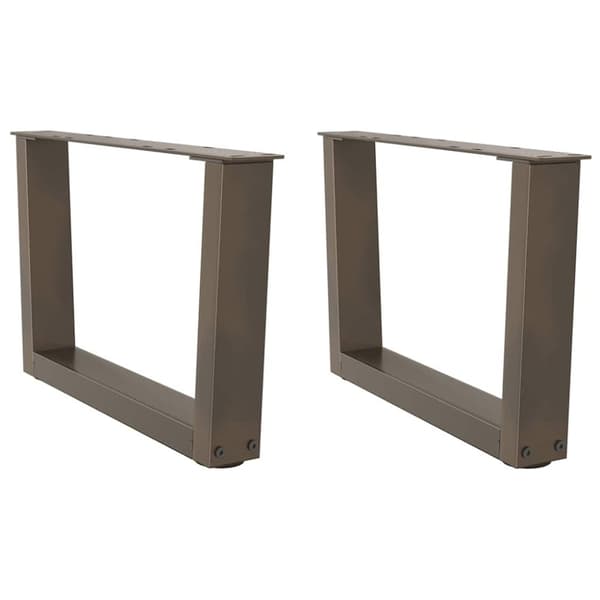 vidaXL Salongbordben V-formet 2 stk naturstål 50x(30-31,3) cm stål