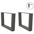 Miniatyrbilde 3 av 10: vidaXL Salongbordben V-formet 2 stk antrasitt 60 x (30-31,3) cm stål