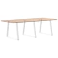Miniatyrbilde 8 av 10: vidaXL Spisebordben V-formet 3 stk hvit 80 x (72-73,3) cm stål