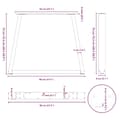Miniatyrbilde 10 av 10: vidaXL Spisebordben V-formet 3 stk hvit 80 x (72-73,3) cm stål