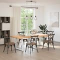 Miniatyrbilde 2 av 10: vidaXL Spisebordben V-formet 3 stk hvit 80 x (72-73,3) cm stål