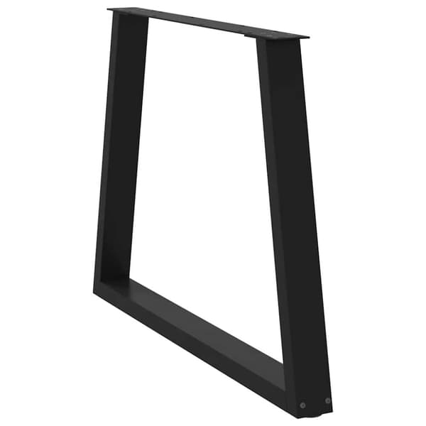 vidaXL Spisebordben V-formet 3 stk svart 100x(72-73,3) cm stål