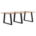Miniatyrbilde 8 av 10: vidaXL Spisebordben V-formet 3 stk svart 100x(72-73,3) cm stål