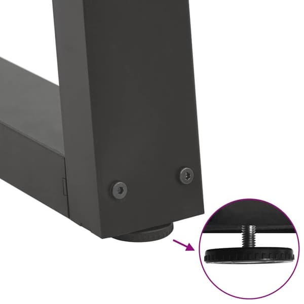 vidaXL Spisebordsben V-form 3 stk Antracit 100x(72-73,3) cm Stål
