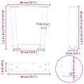 Pikkukuva 10 / 10: vidaXL Sohvapöydän jalat V-muotoiset 2 kpl antrasiitti 40x(30-31,3) cm teräs