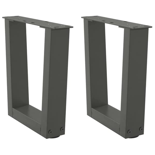 vidaXL Spisebordsben V-form 2 stk 40x(30-31,3) cm stål antracitgrå