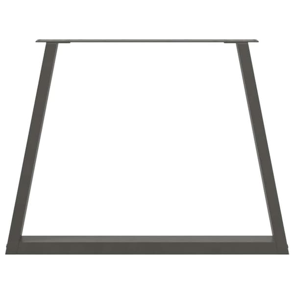 vidaXL Matbordsben V-formade 2 st antracit 100x(72-73,3) cm stål