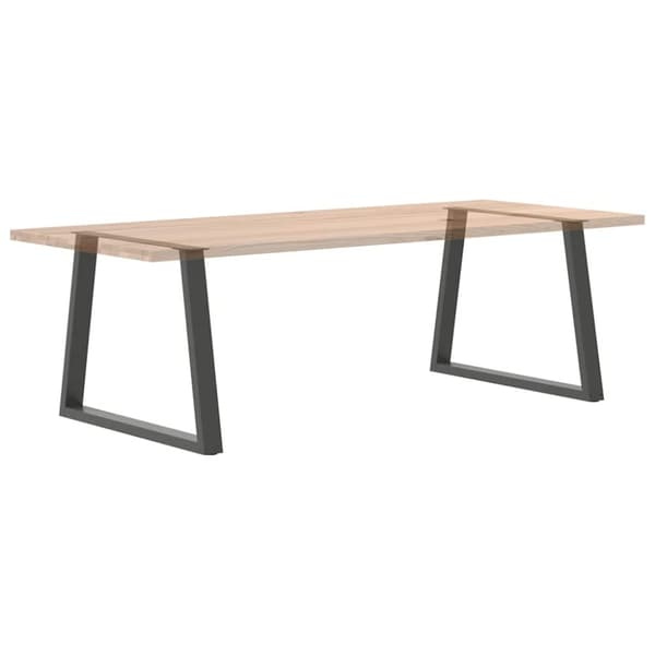 vidaXL Matbordsben V-formade 2 st antracit 100x(72-73,3) cm stål