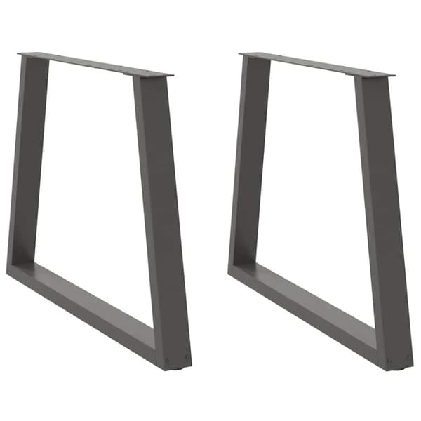 vidaXL Matbordsben V-formade 2 st antracit 100x(72-73,3) cm stål