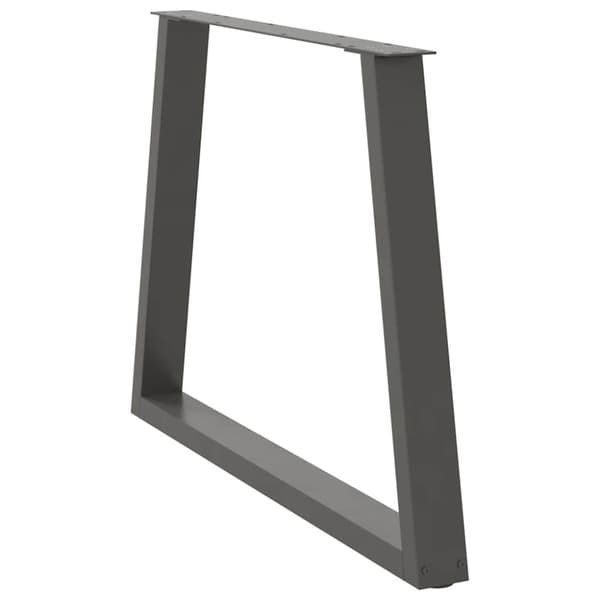 vidaXL Matbordsben V-formade 2 st antracit 90x(72-73,3) cm stål