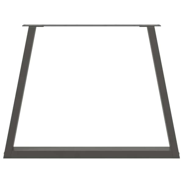 vidaXL Matbordsben V-formade 2 st antracit 90x(72-73,3) cm stål