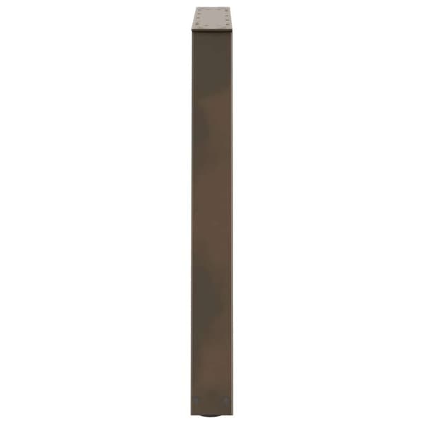 vidaXL Spisebordben V-formet 2 stk naturell 80x(72-73,3) cm stål