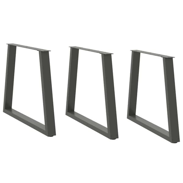 vidaXL Ruokapöydän jalat V-muotoinen 3 kpl Antrasiitti 80x(72-73,3) cm