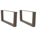 Miniatyrbillede 1 af 10: vidaXL Spisebordsben V-form 2 stk naturstål 70x(30-31,3) cm stål