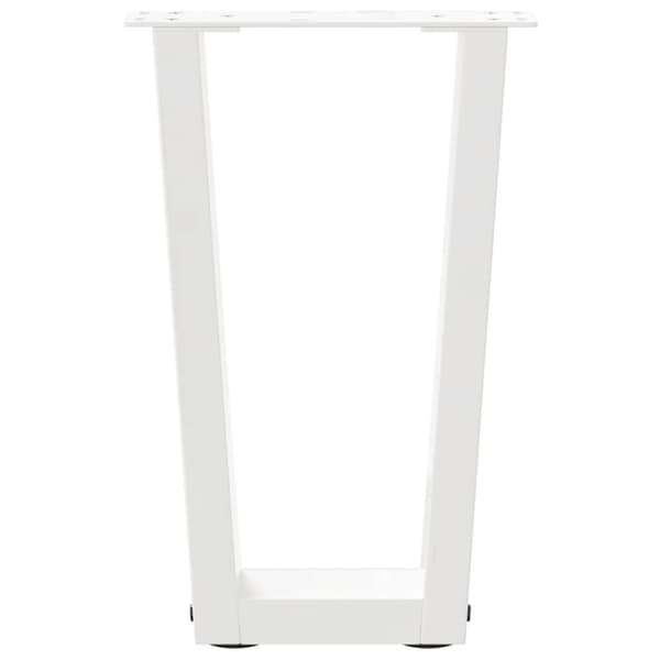 vidaXL Ruokapöydän jalat V-muoto 2 kpl Valkoinen 28x(42-43,3) cm Teräs