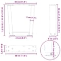 Miniatyrbilde 10 av 10: vidaXL Salongbordben V-formet 2 stk svart 30x(30-31,3) cm stål