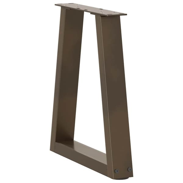 vidaXL Salongbordben V-formet 2 stk naturstål 38 x (42-43,3) cm stål