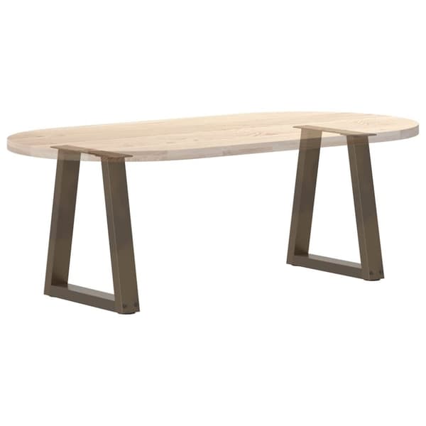 vidaXL Salongbordben V-formet 2 stk naturstål 38 x (42-43,3) cm stål