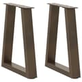 Miniatyrbilde 1 av 11: vidaXL Salongbordben V-formet 2 stk naturstål 38 x (42-43,3) cm stål
