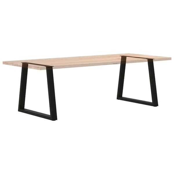 vidaXL Matbordsben V-formade 2 st svart 80x(72-73,3) cm stål