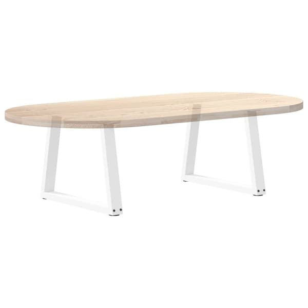 vidaXL Matbordsben V-formade 2 st vit 70x(42-43,3) cm stål