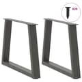 Pikkukuva 3 / 10: vidaXL Sohvapöydän jalat V-muotoiset 2 kpl antrasiitti 50x(42-43,3) cm teräs