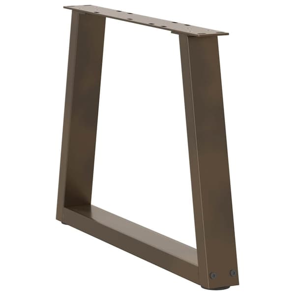 vidaXL Spisebordsben V-formet 2 stk. naturstål 60x(42-43,3) cm stål