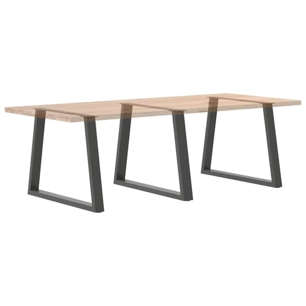 vidaXL Spisebordben V-formet 3 stk antrasitt 100x(72-73,3) cm stål
