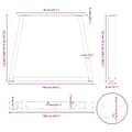 Miniatyrbilde 10 av 10: vidaXL Spisebordben V-formet 3 stk antrasitt 100x(72-73,3) cm stål