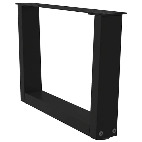 vidaXL Spisebordben V-formet 2 stk svart 60x(30-31,3) cm stål