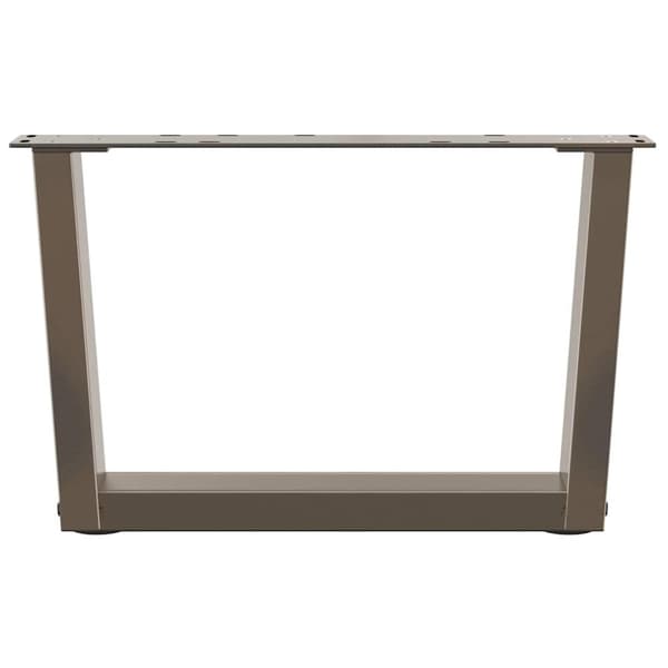 vidaXL Salongbordben V-formet 2 stk naturstål 60 x (30-31,3) cm stål