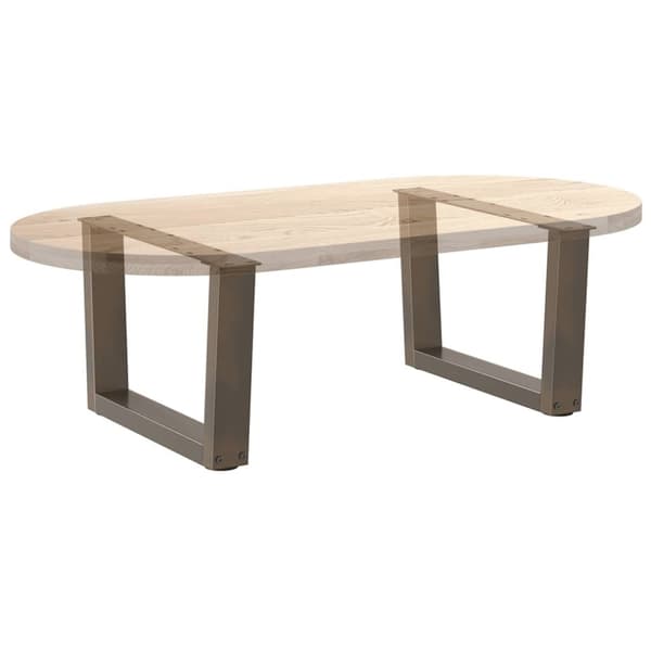 vidaXL Salongbordben V-formet 2 stk naturstål 60 x (30-31,3) cm stål