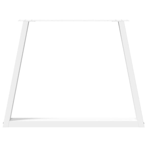vidaXL Matbordsben V-formade 3 st vit 100x(72-73,3) cm stål