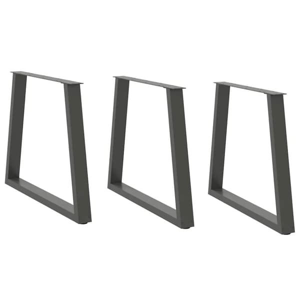 vidaXL Spisebordsben V-form 3 stk Antracit 70x(72-73,3) cm Stål