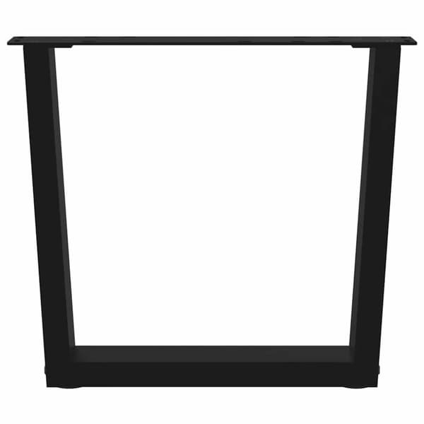 vidaXL Ruokapöydän jalat V-muotoinen 2 kpl Musta 60x(42-43,3) cm Teräs