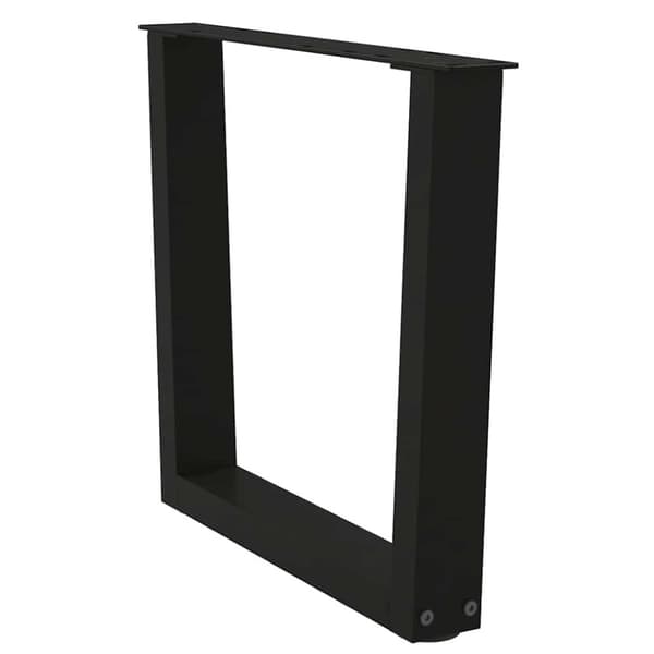 vidaXL Ruokapöydän jalat V-muotoinen 2 kpl Musta 60x(42-43,3) cm Teräs