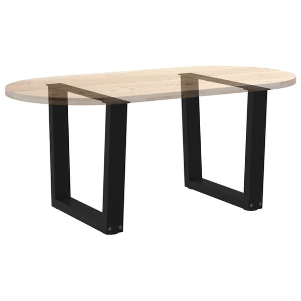 vidaXL Ruokapöydän jalat V-muotoinen 2 kpl Musta 60x(42-43,3) cm Teräs