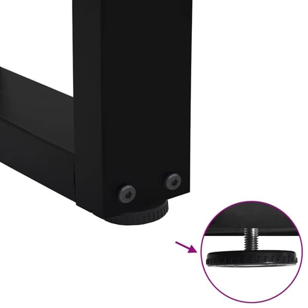vidaXL Ruokapöydän jalat V-muotoinen 2 kpl Musta 60x(42-43,3) cm Teräs
